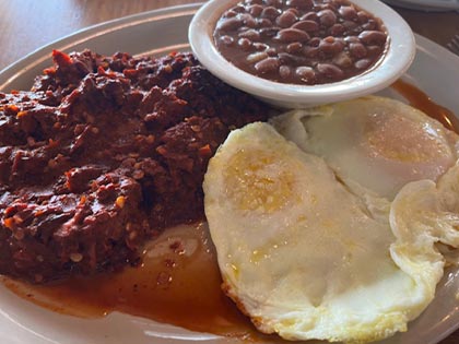 Carne Adobada & Eggs
